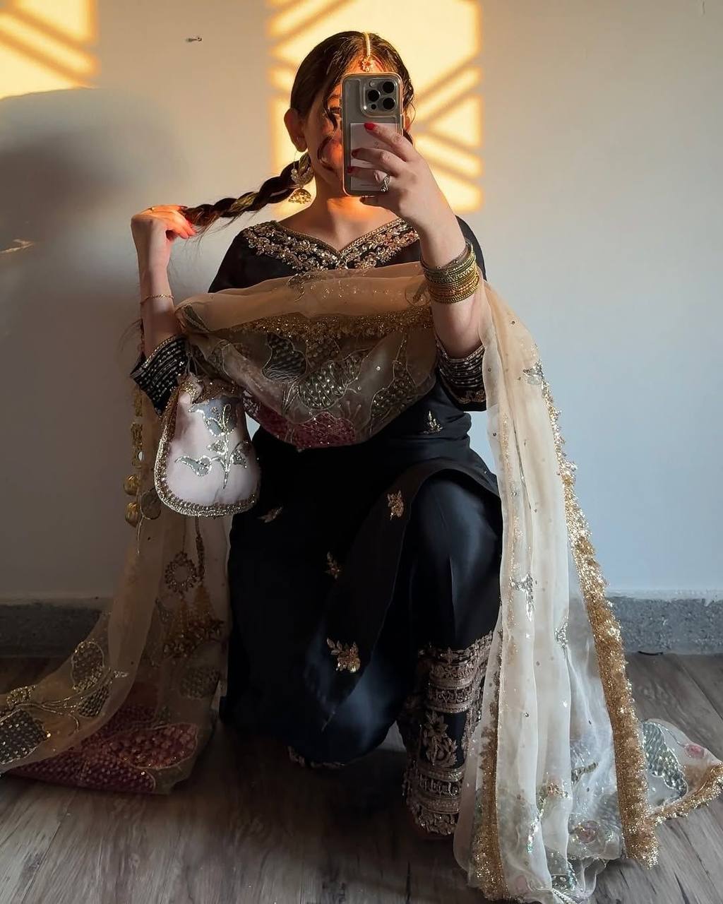 FOR THIS TRENDY SEASON OUR NEW DESIGNER STYLE SEQUENCE EMBROIDERY WORK SUIT PANT WITH DUPATTA