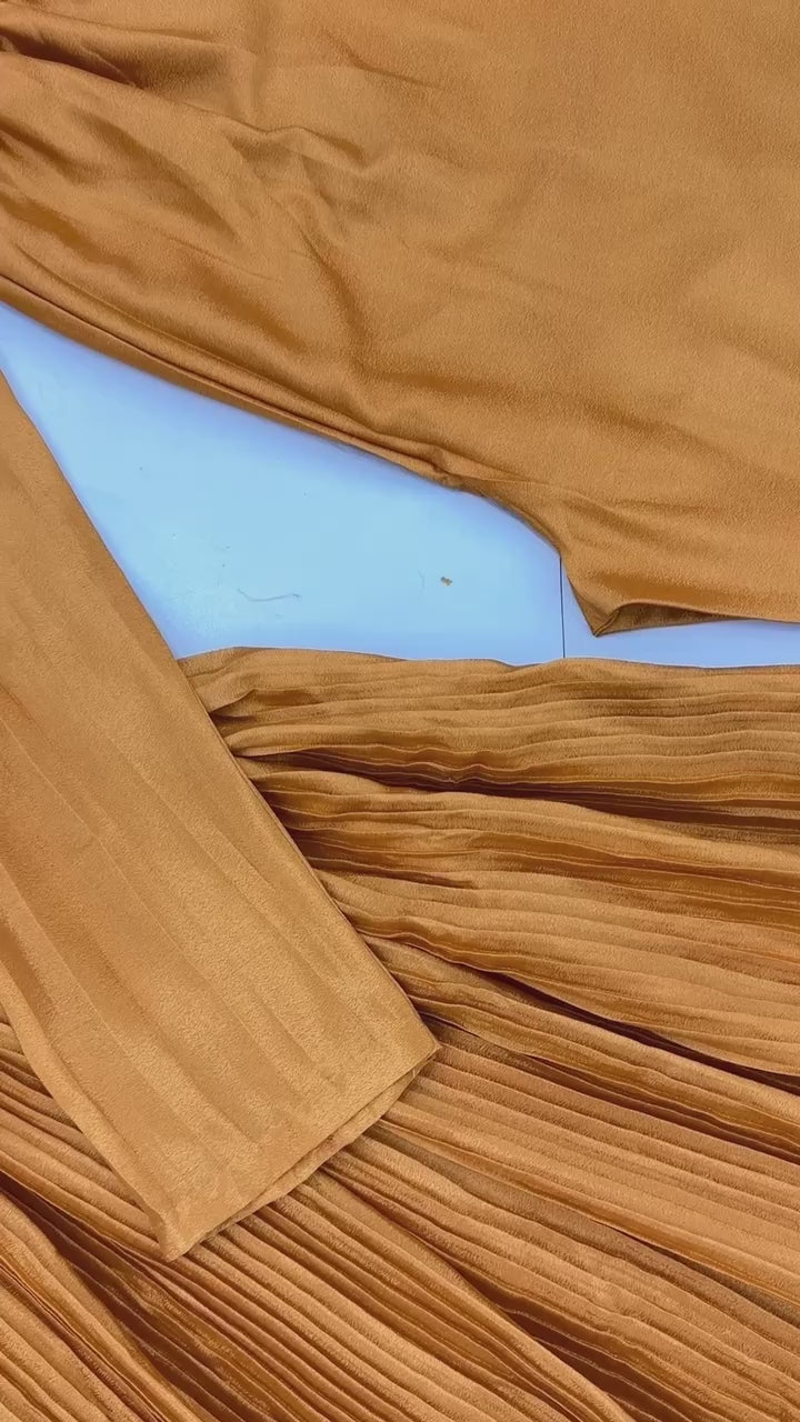 Anarkali-style kurta set with matching pants and dupatta