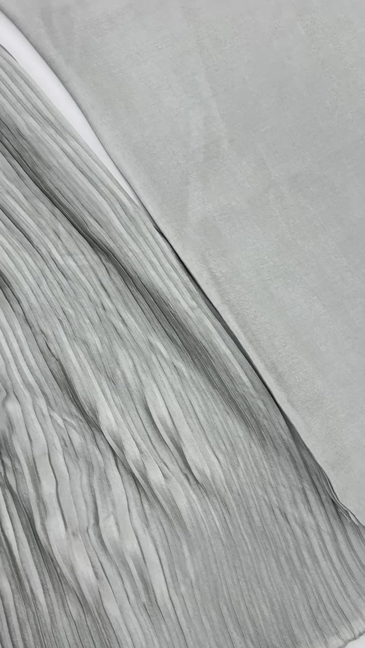 Elegant Grey Anarkali Kurta Set with Dupatta